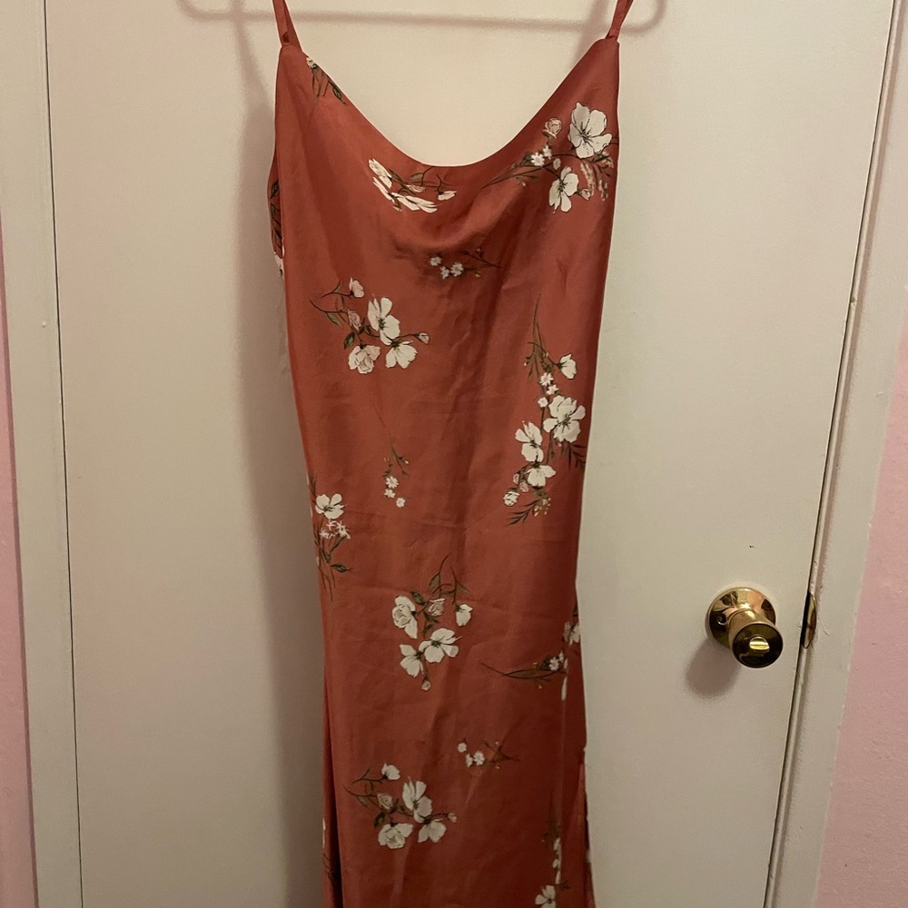 Inspired Hearts Rust Floral Dress